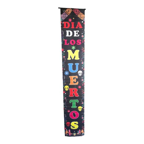 NEW Day Of The Dead Dia de Los Muertos LG BANNER Wall Hanging Decor Flower Skull - Picture 5 of 5
